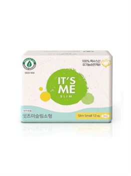 It's Me Прокладки женские гигиенические с крылышками, 2 капли It's Me Slim organic cotton pads small 12p 04909-2 - фото 8638