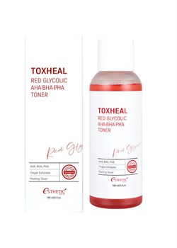 Esthetic House Toxheal Red Glycolic AHA-BHA-PHA Toner Тоник-пилинг с гликолевой кислотой 180 мл 04965 - фото 8760