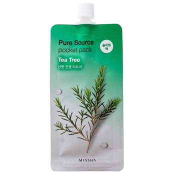 Missha Ночная несмываемая маска для лица с экстрактом чайного дерева  Pure Source Pocket Pack - Tea Tree 10 мл 04981 - фото 8768