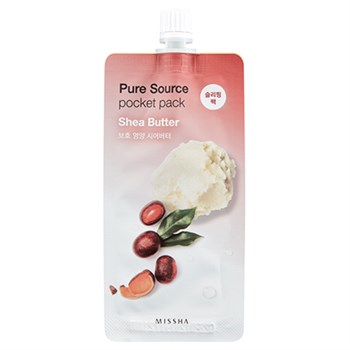 Missha Ночная несмываемая маска для лица с экстрактом масла Ши Pure Source Pocket Pack - Shea Butter 10 мл 04980 - фото 8769