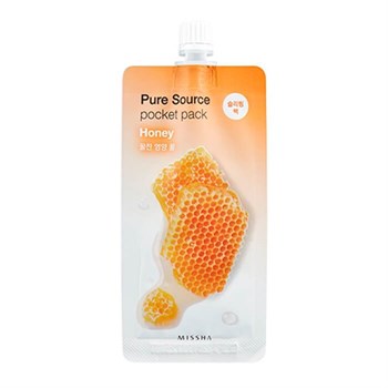 Missha Ночная несмываемая маска для лица с экстрактом мёда Pure Source Pocket Pack - Honey 10 мл 04984 - фото 8773