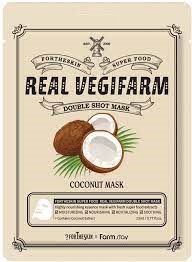 Fortheskin Super Food Real Vegifarm Double Shot Mask Coconut Питательная маска для сухой кожи с экстрактом кокоса 04807 - фото 8841