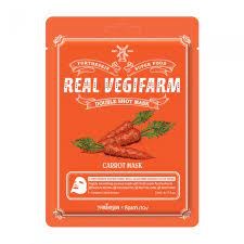 Fortheskin Super Food Real Vegifarm Double Shot Mask Carrot Питательная маска для чувствительной кожи с экстрактом моркови 04809 - фото 8842