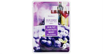 DEOPROCE Маска тканевая на основе черники и красного винограда COLOR SYNERGY EFFECT SHEET MASK PURPLE 20гр 02404 - фото 8867