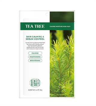 Lamelin calming moisture mask pack TEA TREE Успокаивающая увлажняющая тканевая маска для лица с экстрактом чайного дерева 30 гр 05080 - фото 9003