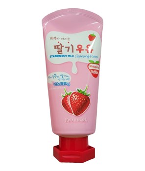 Welcos Пенка для лица с экстрактом клубники Kwailnara Strawberry Milk Cleansing Foam 120мл 05093 - фото 9011