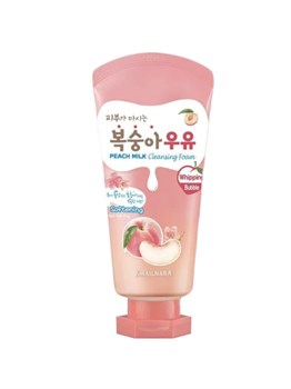 Welcos Пенка для лица с экстрактом персика Kwailnara Peach Milk Cleansing Foam 120мл 05094 - фото 9015