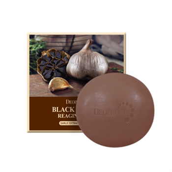 DEOPROCE SOAP BLACK GARIC Мыло туалетное твердое с экстрактом черного чеснока,1 шт, 100гр 05105 - фото 9044