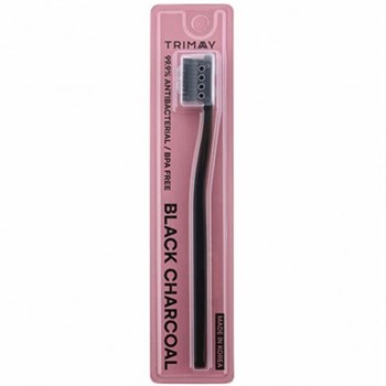 TRIMAY Зубная щетка с угольным напылением Black Charcoal Toothbrush 1 шт 05271 - фото 9386