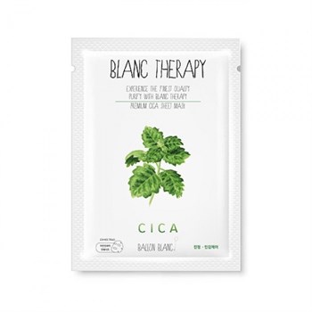 Blanc Therapy Премиум маска для лица тканевая «Центелла» 23 мл 05280-3 - фото 9402