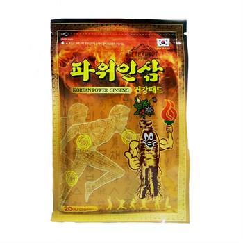 KOREAN POWER RED GINSENG Пластырь согревающий с красным женьшенем 20 шт 04474 - фото 9420