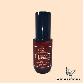 Cos De Baha L1 Bakuchiol & Retinol Serum 30ml Омолаживающая сыворотка с бакучиолом и ретинолом 04627 - фото 9664