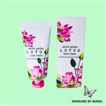 Jigott Крем для рук с экстрактом лотоса Secret Garden Lotus Hand Cream 100 мл 05251 - фото 9691