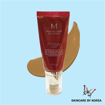 MISSHA ББ-крем тон 27 темно-бежевый Honey Beige SPF 42/PA+++ M Perfect Cover BB Cream 50 мл 03581-1 - фото 9965