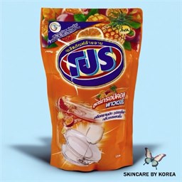 LION Средство для мытья посуды с ароматом тропических фруктов Pro Tropical Power, 400 мл (мягкая упаковка) 05588