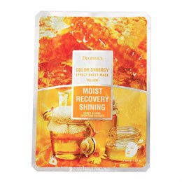 DEOPROCE Маска тканевая на основе фильтрата улитки и мёда COLOR SYNERGY EFFECT SHEET MASK YELLOW 20гр 01417