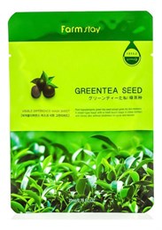 Маска тканевая с экстрактом семян зеленого чая FarmStay VISIBLE DIFFERENCE MASK SHEET GREENTEA SEED 23ml  !СРОКИ ГОДНОСТИ 03.2024!