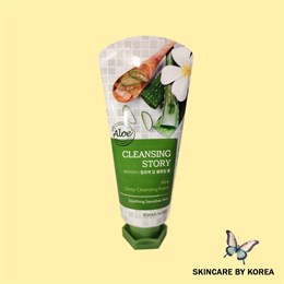 Welcos Пенка для умывания Cleansing Story Foam Cleansing (Aloe) 120гр 00404