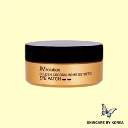 JMsolution Гидрогелевые патчи с шёлком и золотом Golden Cocoon Home Esthetic Eye Patch 60 шт 05333