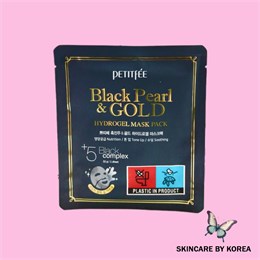 PETITFEE Гидрогелевая маска для лица с золотом и черным жемчугом Black Pearl & Gold Hydrogel Mask 32 г 1 шт 02143